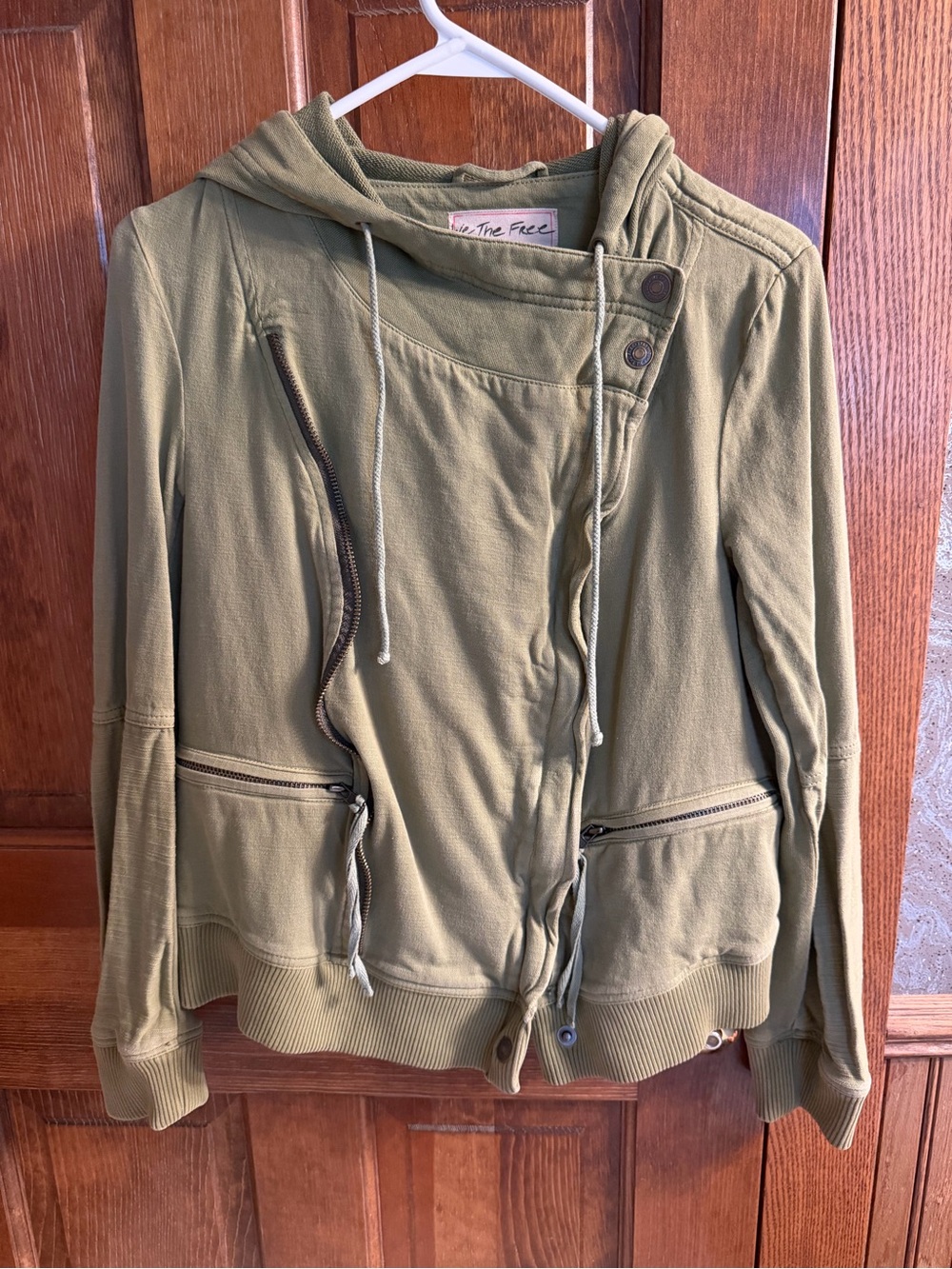 We The Free Olive Green Utility Hoodie Jacket